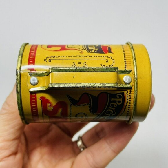 Vintage Percival Duffin Tin Salt Shaker 4” Metal Retro Handle Replacement Yellow - Picture 4 of 12